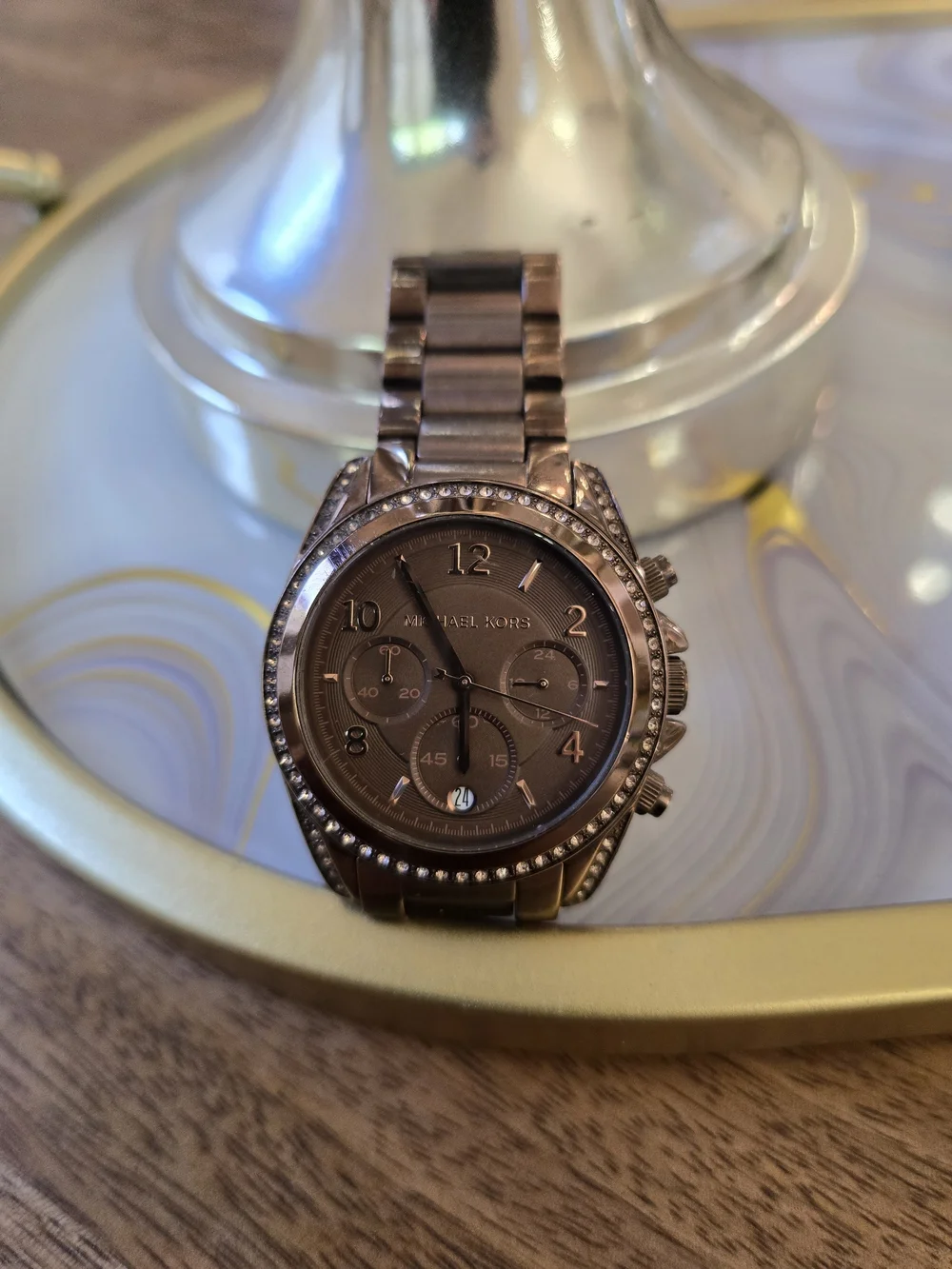 Michael Kors Men's Rose Gold-Tone Chronograph Watch